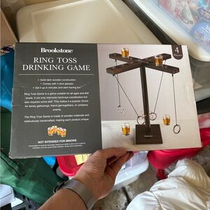 Brookstone Dark Brown Ring Toss Game